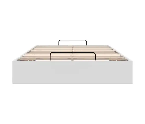 Osmanų Lovos Rėmas Be Čiužinio, Baltas, 120X190cm Dirbt. Oda