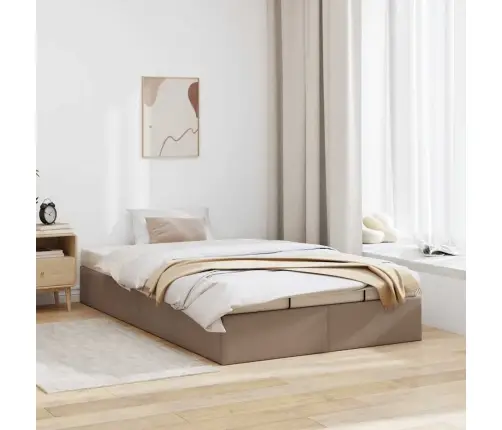 Osmaņu Gultas Rāmis Bez Matrača Kapučīno 120X190Cm Mākslīgā Āda Vidaxl