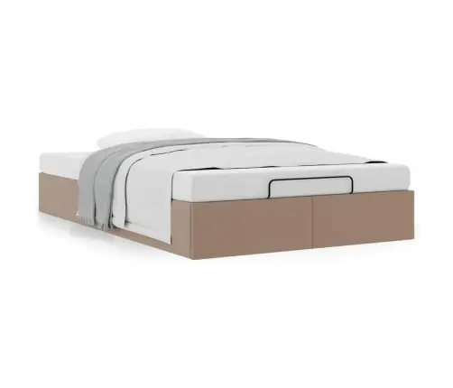 Osmaņu Gultas Rāmis Bez Matrača Kapučīno 120X190Cm Mākslīgā Āda Vidaxl