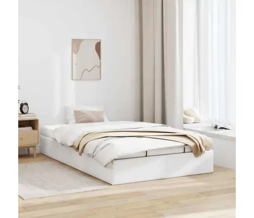 Osmaņu Gultas Rāmis Bez Matrača Balta 120X200 Cm Mākslīgā Āda Vidaxl