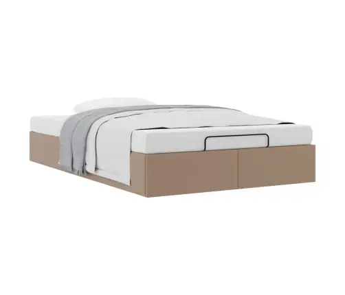 Osmaņu Gultas Rāmis Bez Matrača Kapučīno 120X200Cm Mākslīgā Āda Vidaxl