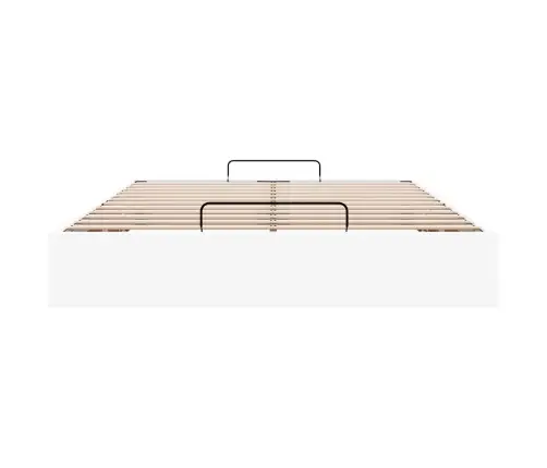 Osmanų Lovos Rėmas Be Čiužinio, Baltas, 140X190cm Dirbt. Oda