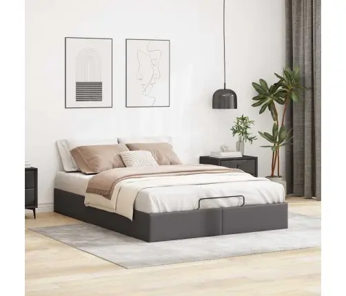 Ottomani Voodiraam Ilma Madratsita, Hall, 140X190 cm Kunstnahk