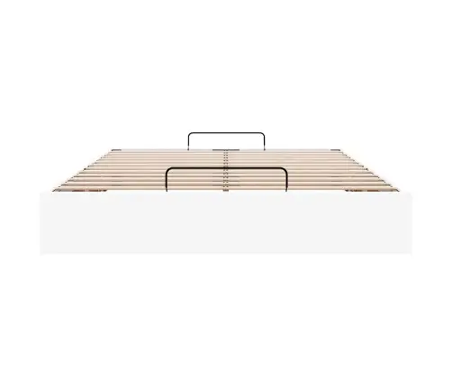 Ottomani Voodiraam Ilma Madratsita, Valge, 140X200cm Kunstnahk
