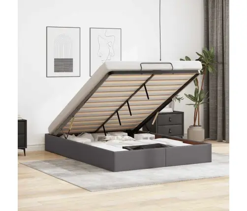 Ottomani Voodiraam Ilma Madratsita, Hall, 140X200 cm Kunstnahk