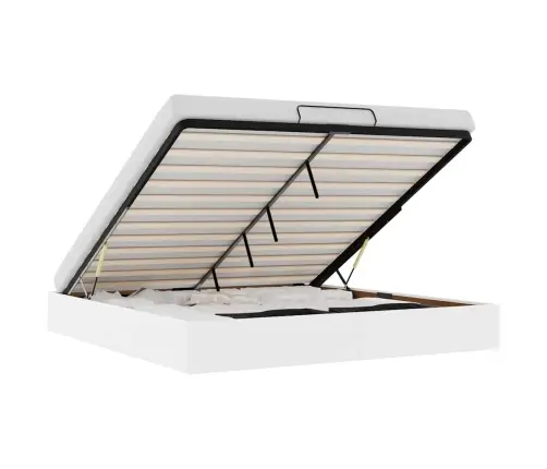 Osmanų Lovos Rėmas Be Čiužinio, Baltas, 160X200cm Dirbt. Oda