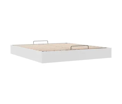 Osmanų Lovos Rėmas Be Čiužinio, Baltas, 160X200cm Dirbt. Oda