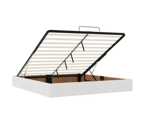 Osmanų Lovos Rėmas Be Čiužinio, Baltas, 160X200cm Dirbt. Oda