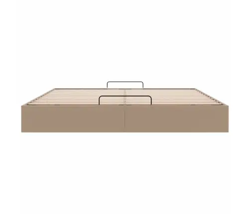 Osmaņu Gultas Rāmis Bez Matrača Kapučīno 180X200Cm Mākslīgā Āda Vidaxl