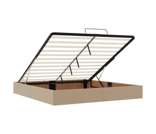 Osmaņu Gultas Rāmis Bez Matrača Kapučīno 180X200Cm Mākslīgā Āda Vidaxl