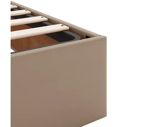 Osmaņu Gultas Rāmis Bez Matrača Kapučīno 200X200Cm Mākslīgā Āda Vidaxl