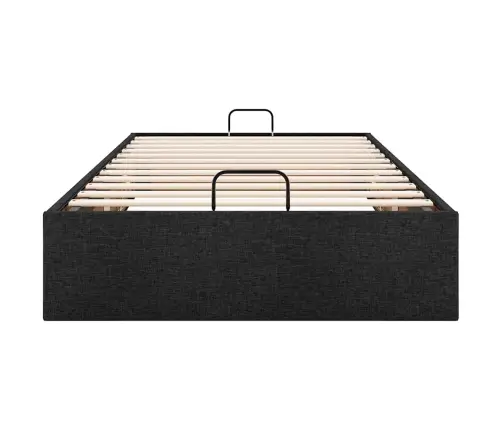 Osmanų Lovos Rėmas Be Čiužinio, Juodas, 90X190cm Audinys