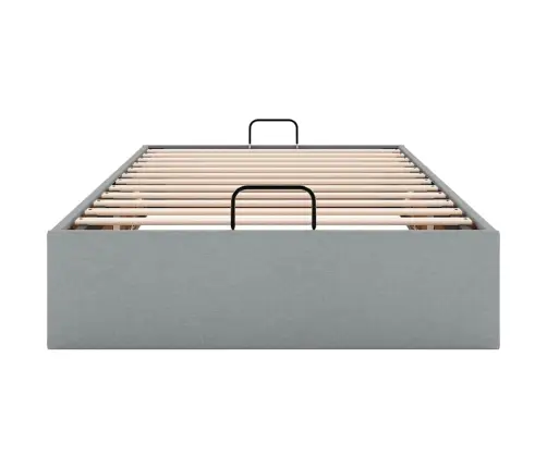 Osmaņu Gultas Rāmis Bez Matrača Gaiši Pelēks 90X200 Cm Audums Vidaxl