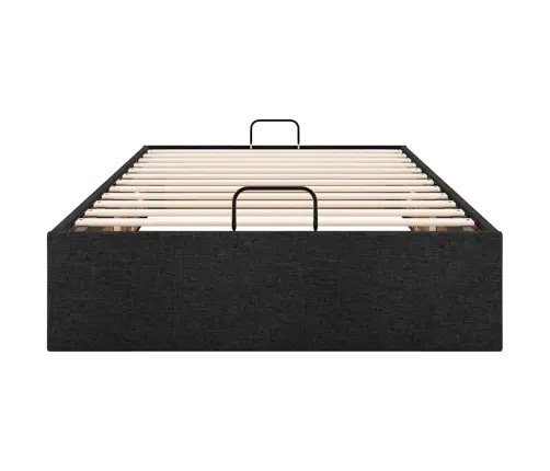 Ottomani Voodiraam Ilma Madratsita, Must, 90X200 cm Kangas