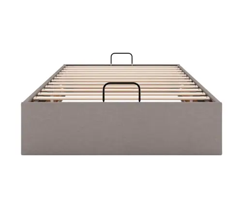 Osmanų Lovos Rėmas Be Čiužinio, Taupe, 90X200cm Audinys