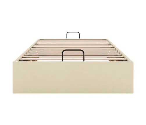 Osmanų Lovos Rėmas Be Čiužinio, Kreminis, 90X200cm Audinys