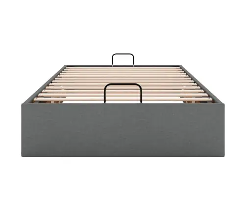 Osmaņu Gultas Rāmis Bez Matrača Tumši Pelēks 100X200 Cm Audums Vidaxl
