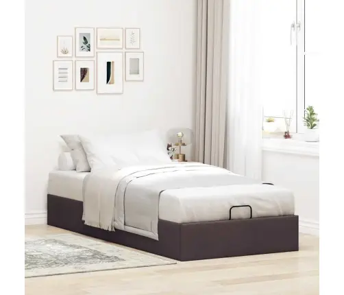 Osmanų Lovos Rėmas Be Čiužinio, Rudas, 100X200cm Audinys