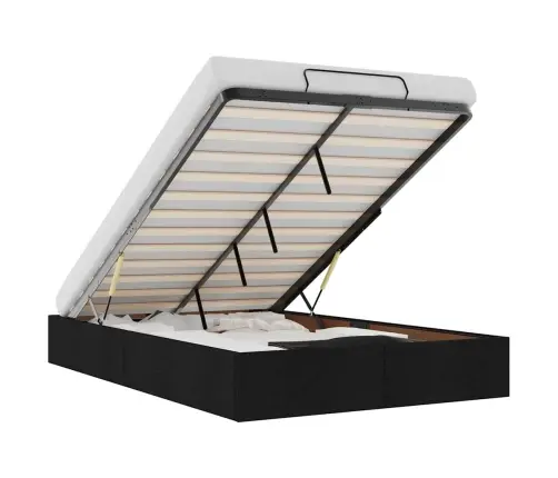 Ottomani Voodiraam Ilma Madratsit, Must, 120X190 cm Kangas