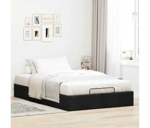 Ottomani Voodiraam Ilma Madratsit, Must, 120X190 cm Kangas