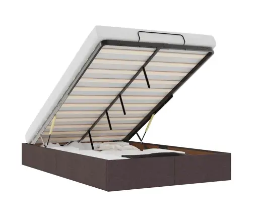 Osmaņu Gultas Rāmis Bez Matrača Tumši Pelēks 120X190 Cm Audums Vidaxl