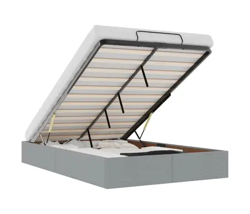 Osmanų Lovos Rėmas Be Čiužinio, Pilkas, 120X200cm Audinys