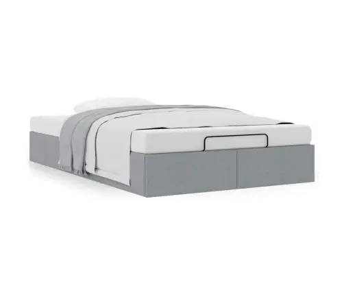 Osmanų Lovos Rėmas Be Čiužinio, Pilkas, 120X200cm Audinys