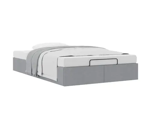 Osmanų Lovos Rėmas Be Čiužinio, Pilkas, 120X200cm Audinys