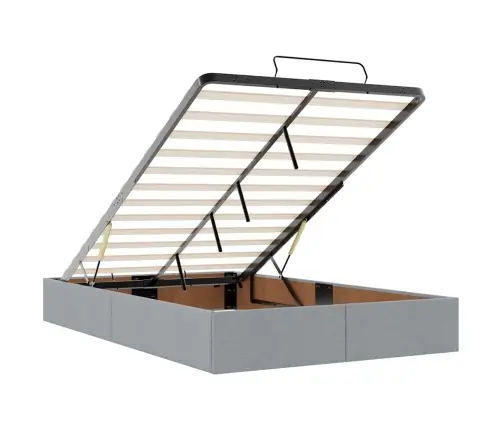 Osmanų Lovos Rėmas Be Čiužinio, Pilkas, 120X200cm Audinys