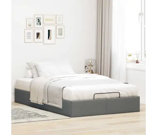 Ottomani Voodiraam Ilma Madratsit, Tumehall, 120X200cm Kangas