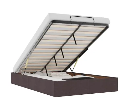 Osmaņu Gultas Rāmis Bez Matrača Tumši Pelēks 120X200 Cm Audums Vidaxl