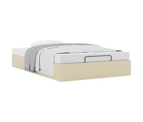 Ottomani Voodiraam Ilma Madratsit, Kreemjas, 120X200 Cm Kangas