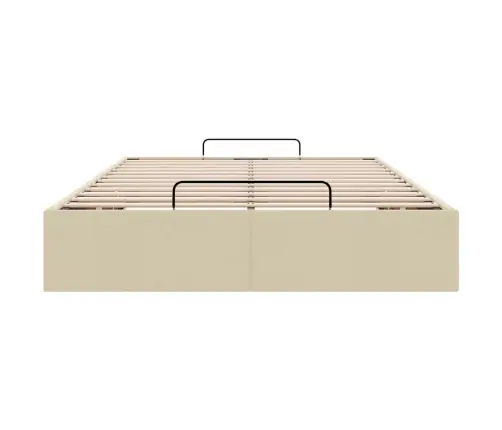 Ottomani Voodiraam Ilma Madratsit, Kreemjas, 120X200 Cm Kangas