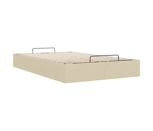 Ottomani Voodiraam Ilma Madratsit, Kreemjas, 120X200 Cm Kangas