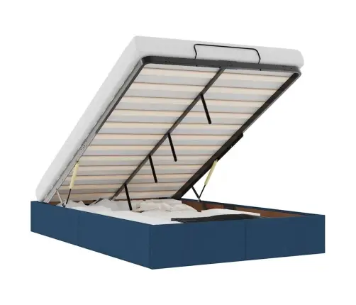 Ottomani Voodiraam Ilma Madratsita, Sinine, 120X200 cm Kangas
