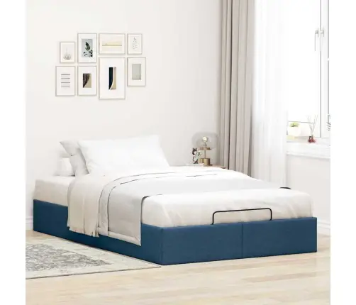 Ottomani Voodiraam Ilma Madratsita, Sinine, 120X200 cm Kangas