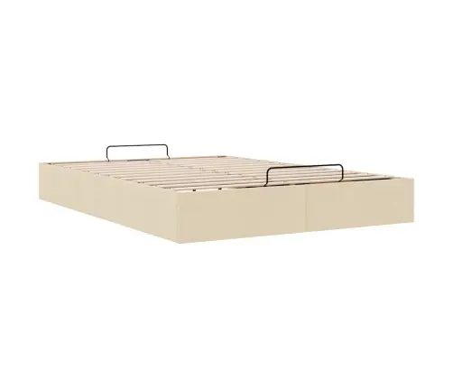 Ottomani Voodiraam Ilma Madratsita, Kreemjas, 140X200cm Kangas