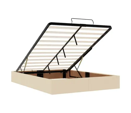 Ottomani Voodiraam Ilma Madratsita, Kreemjas, 140X200cm Kangas