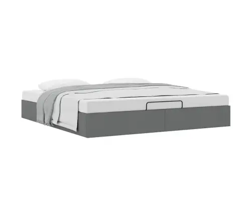 Ottomani Voodiraam Ilma Madratsita, Tumehall, 160X200cm Kangas