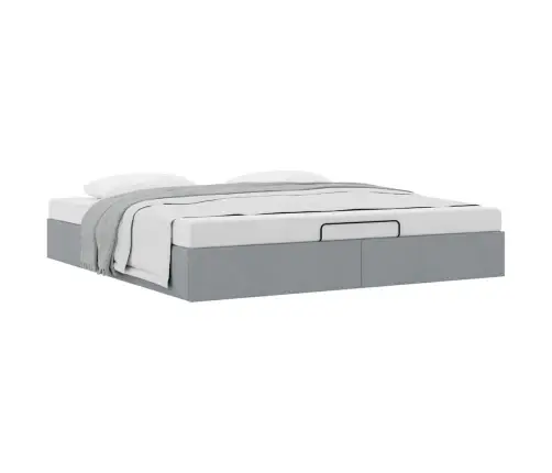 Osmanų Lovos Rėmas Be Čiužinio Šviesiai Pilkas Audinys