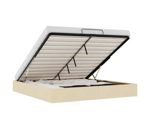 Osmanų Lovos Rėmas Be Čiužinio Kremo 180X200 Cm Audinio