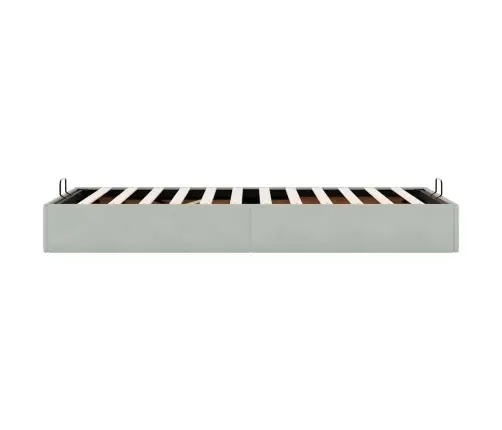 Osmanų Lovos Rėmas Be Čiužinio, Pilkas, 80X200 cm Aksomas