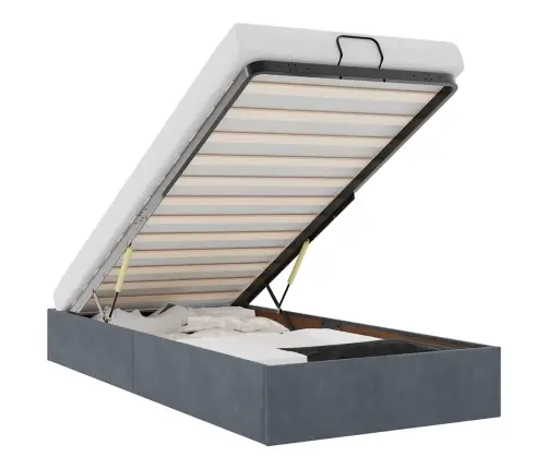 Osmaņu Gultas Rāmis Bez Matrača Gaiši Pelēks 80X200 Cm Samts Vidaxl