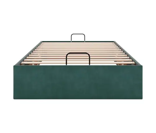 Osmaņu Gultas Rāmis Bez Matrača Tumši Zaļš 80X200 Cm Samts Vidaxl