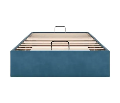 Osmaņu Gultas Rāmis Bez Matrača Tumši Zils 80X200 Cm Samts Vidaxl