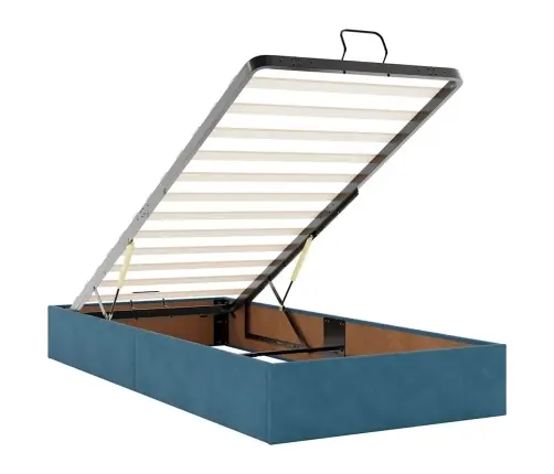 Osmaņu Gultas Rāmis Bez Matrača Tumši Zils 80X200 Cm Samts Vidaxl