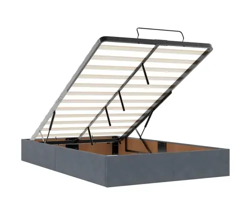 Osmaņu Gultas Rāmis Bez Matrača Gaiši Pelēks 120X190 Cm Samts Vidaxl