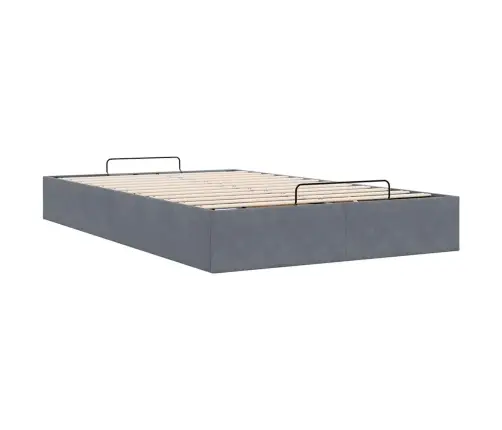 Osmaņu Gultas Rāmis Bez Matrača Tumši Pelēks 120X200 Cm Samts Vidaxl