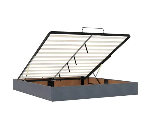 Osmaņu Gultas Rāmis Bez Matrača Tumši Pelēks 160X200 Cm Samts Vidaxl