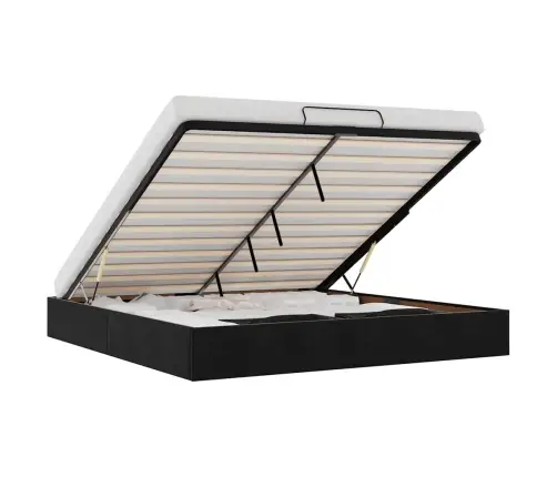 Osmaņu Gultas Rāmis Bez Matrača Melns 160X200 Cm Samts Vidaxl